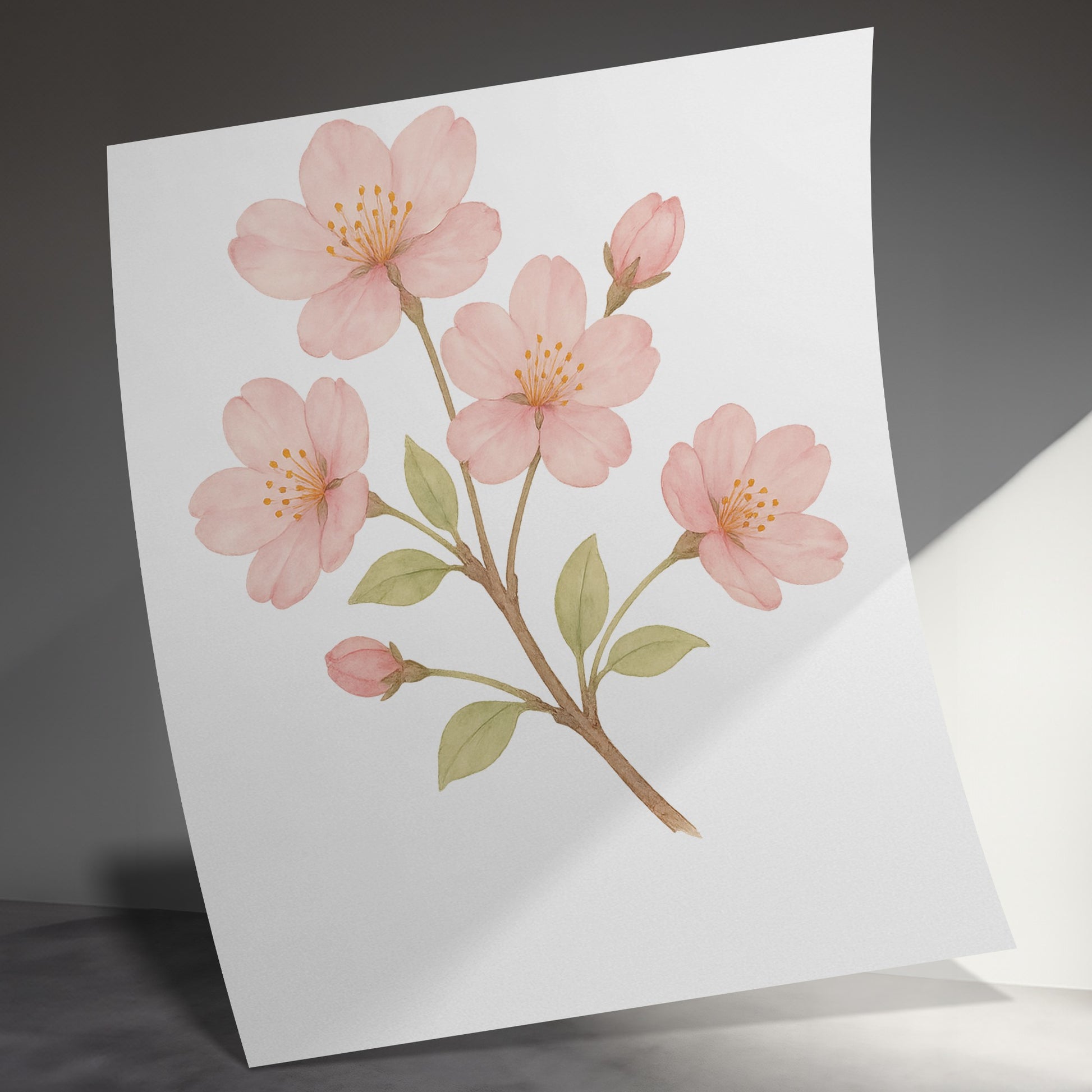 Elegant Pink Floral Art Print for Home Decoration product type