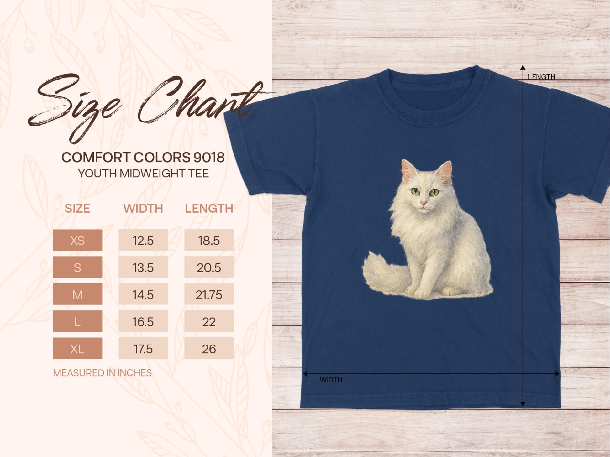 Youth Midweight Tee with Elegant Cat Illustration product