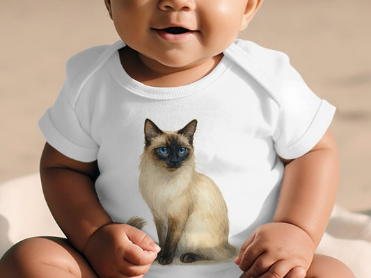 Adorable Cat Illustration Baby Body Suit product