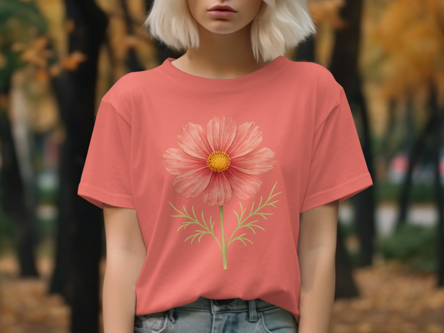 Beautiful Floral Design Casual Summer T-Shirt product