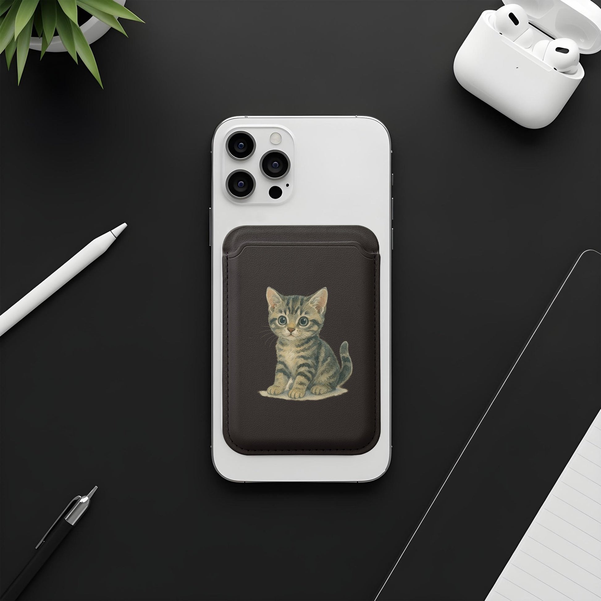 Cute Kitten Design Phone Wallet Holder Case product