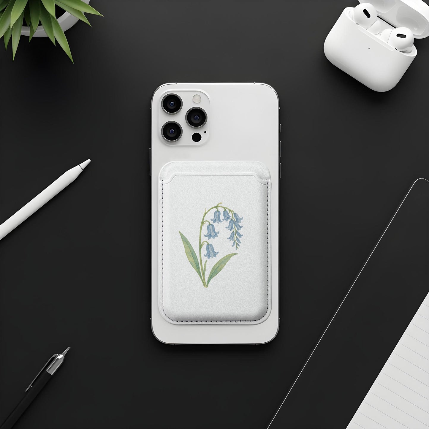 Beautiful Bluebell White Phone Pocket Product