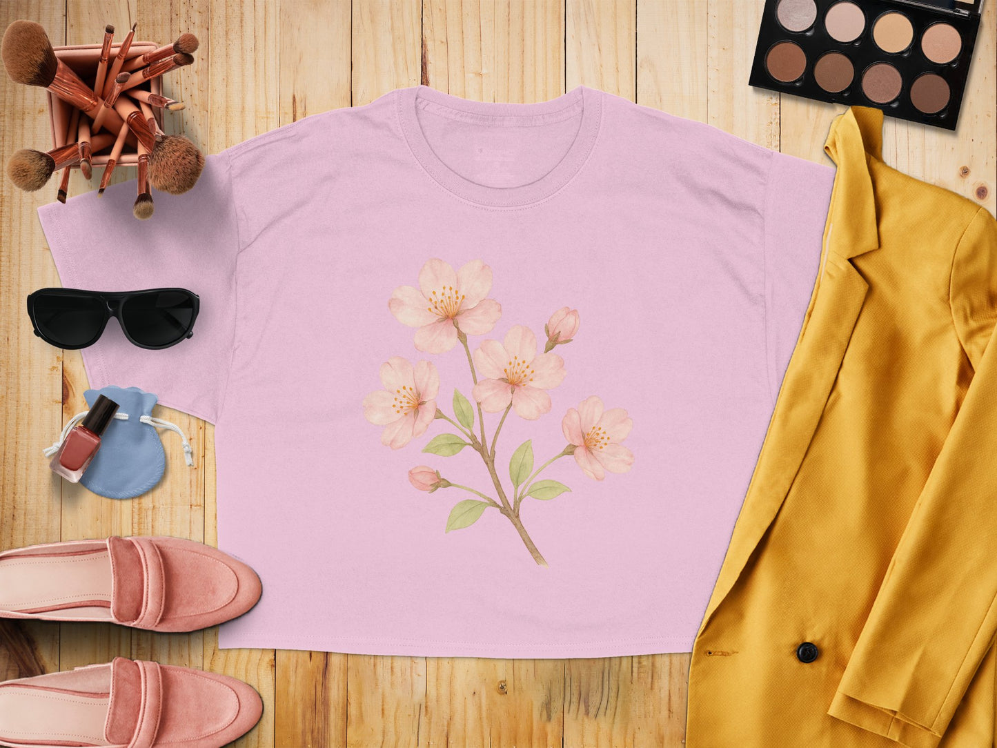 Pink T-Shirt with Beautiful Floral Print product type