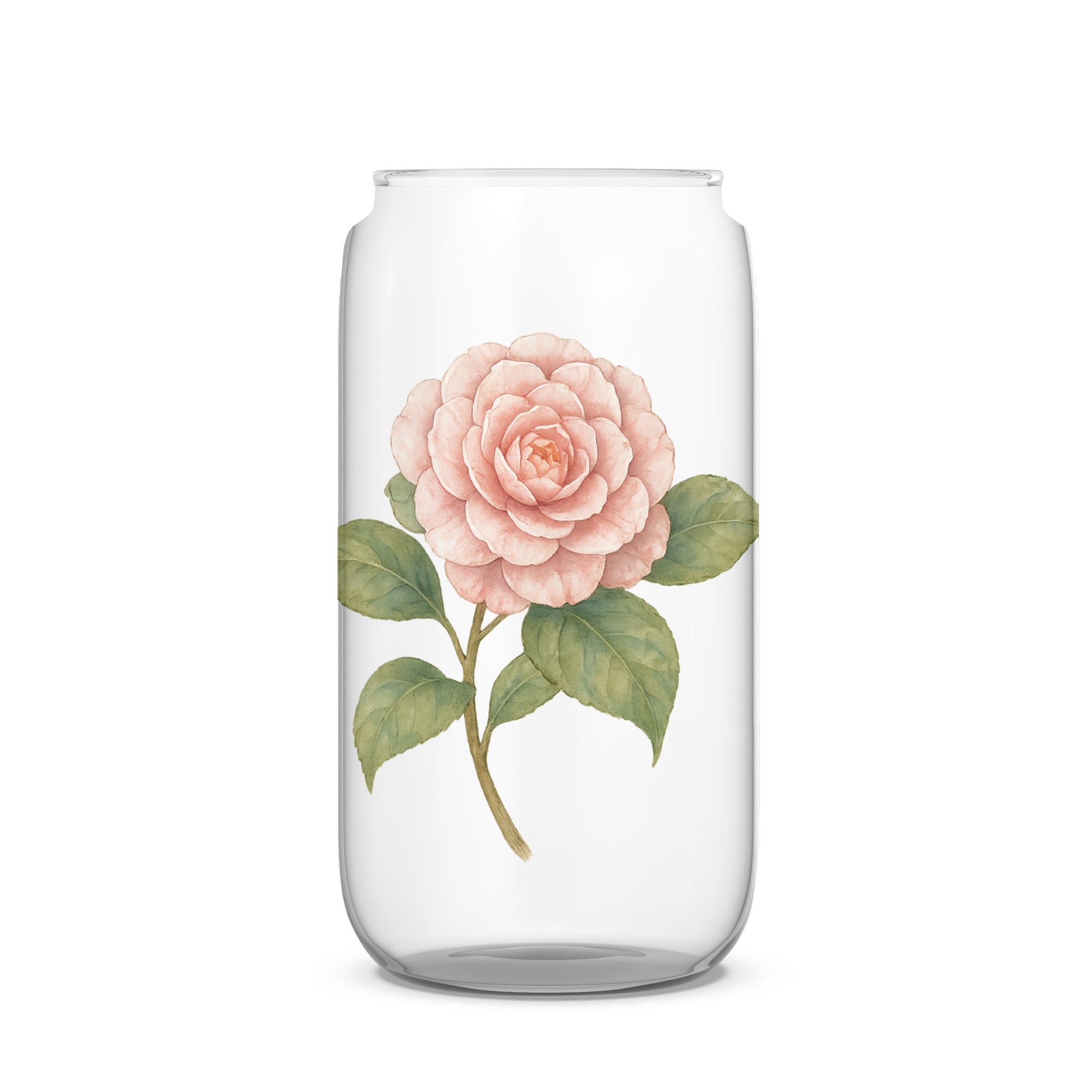 Elegant Floral Design Beverage Can Glass product type