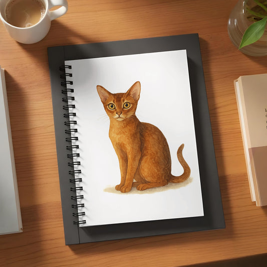 Illustrated Cat Artwork Spiral Bound Notebook product type