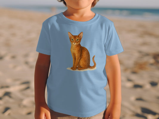 Cute Cat Art T-Shirt Design Casual Wear Product