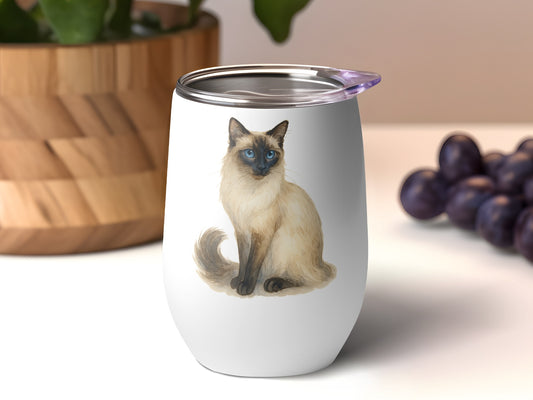 Adorable Blue-Eyed Siamese Cat Tumbler Cute Animal product