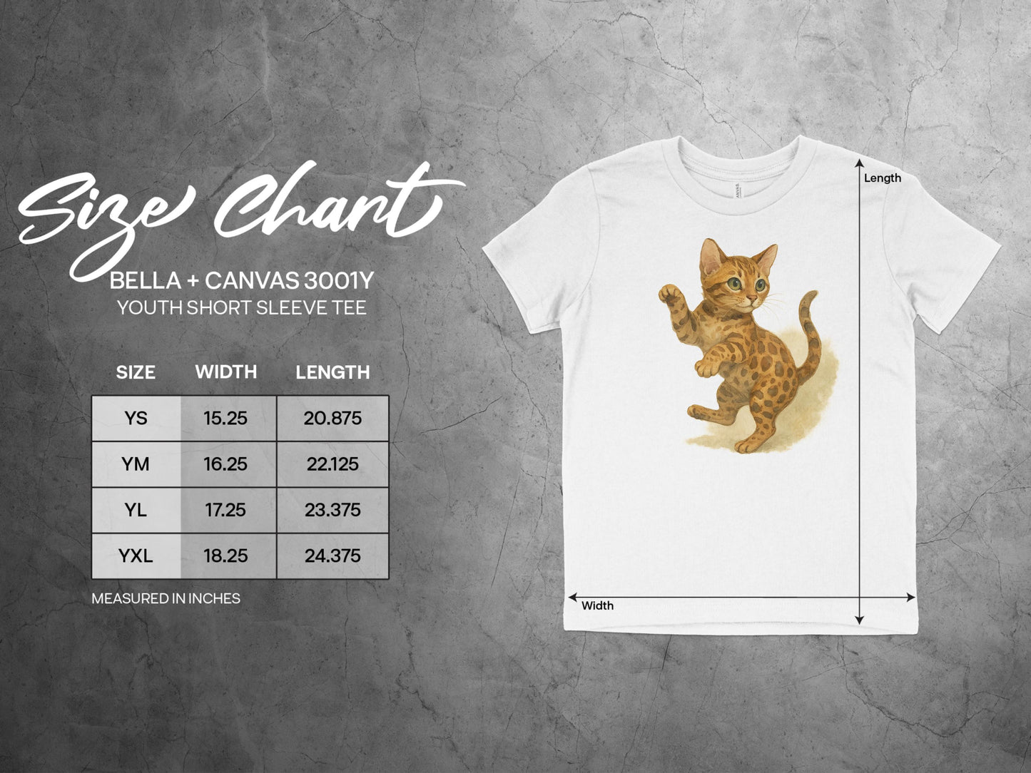 Detailed Cat Design Youth Short Sleeve Tee product