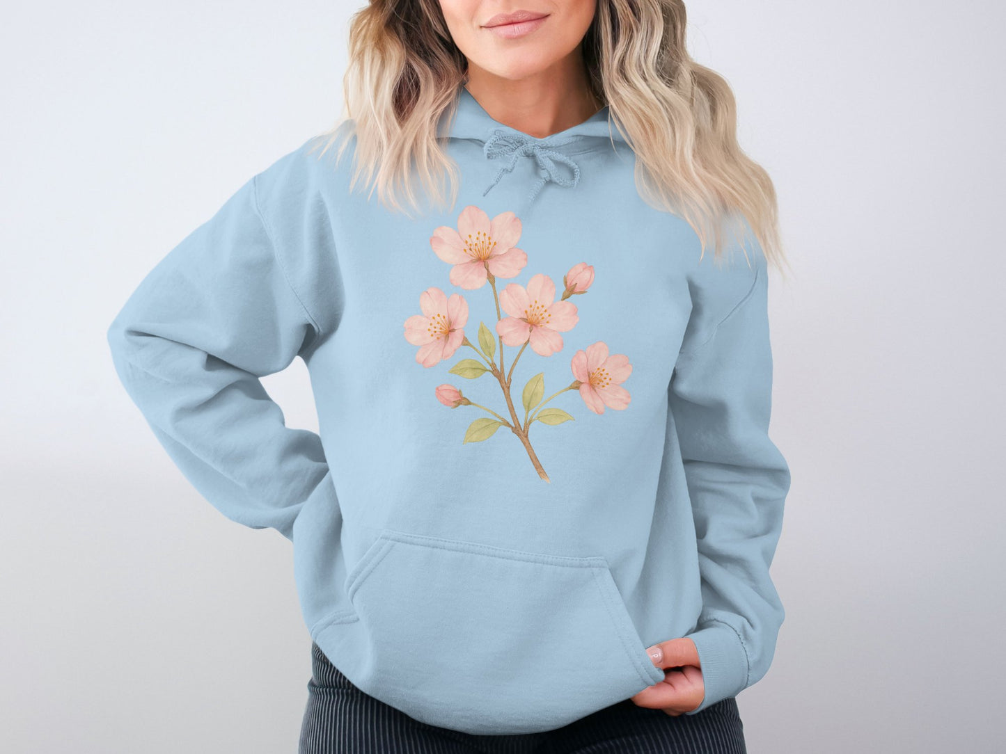 Floral Print Hoodie Casual Comfortable Fashionable product