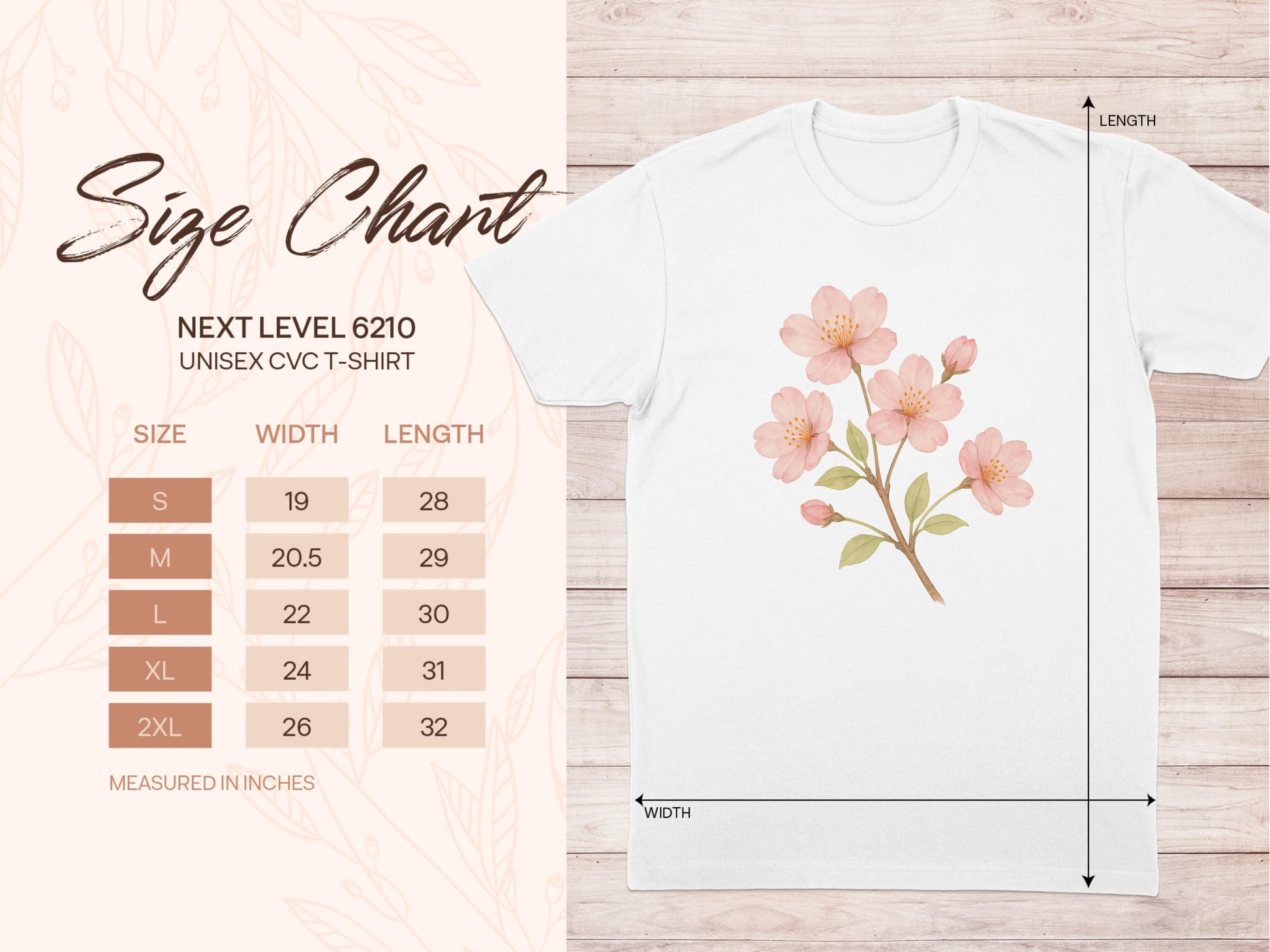 Beautiful Floral Blossom Design Next Level 6210 product type