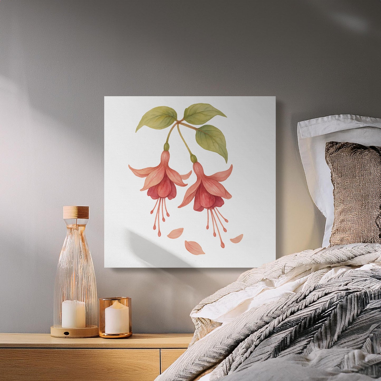 Fuchsia Floral Wall Art Decor Perfect for Home product