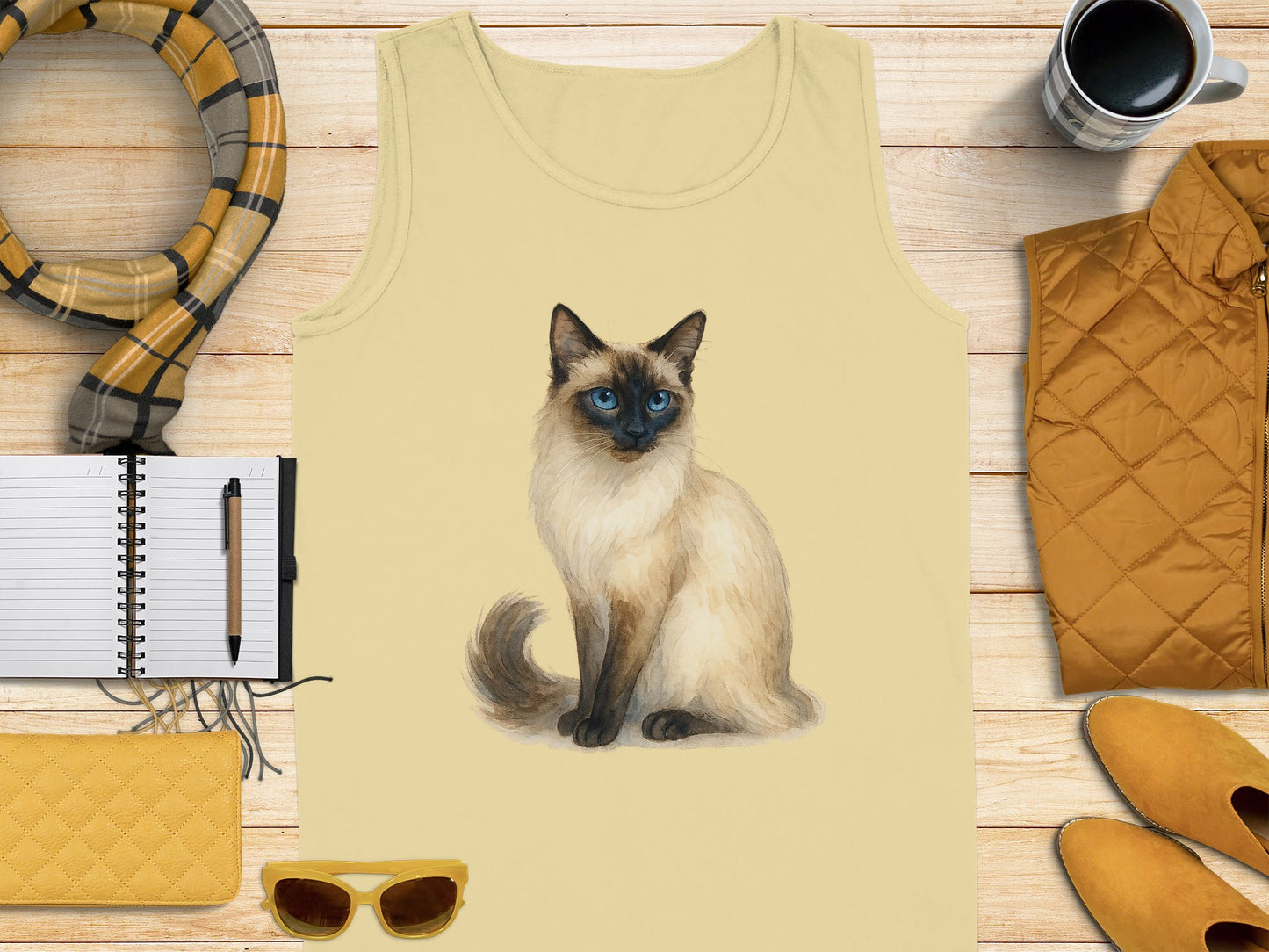 Adorable Siamese Kitten Design Sleeveless Top product