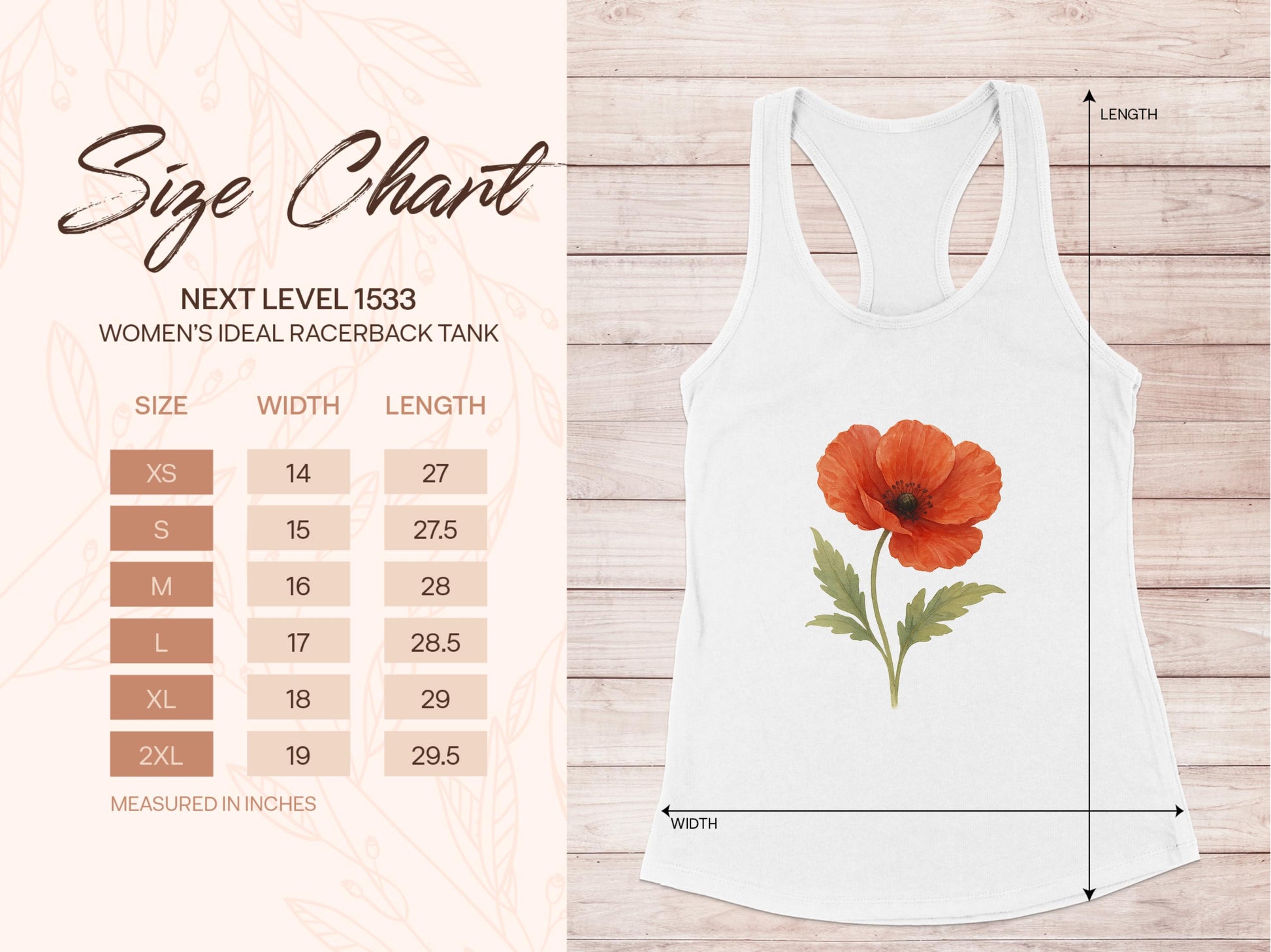 Women's Ideal Racerback Tank Top Floral Print product type