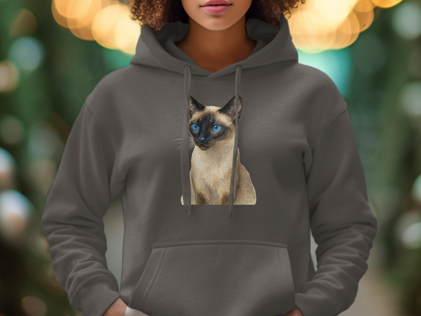 Cute Cat with Blue Eyes Graphic Hoodie product