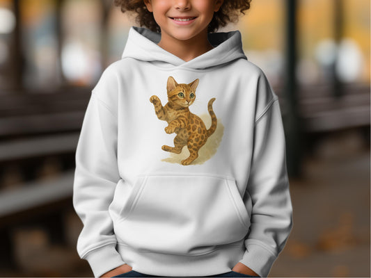 Playful Kitten Design Casual Hoodie product