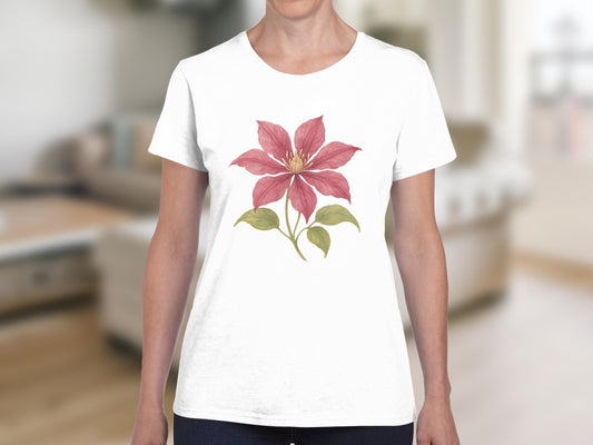 Elegant Floral Design on White Background T-shirt product