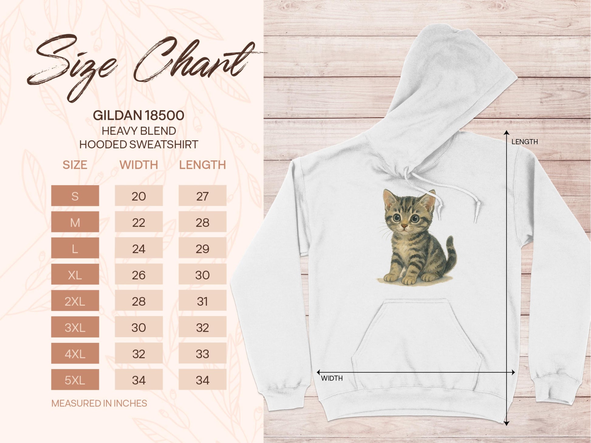 Adorable Kitten Print Gildan 18500 Hoodie product