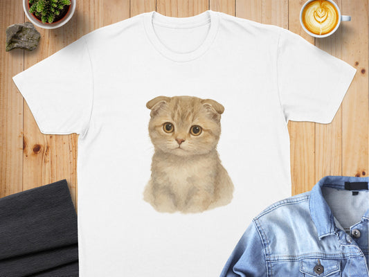 Cute Scottish Fold Kitten Graphic T-Shirt product