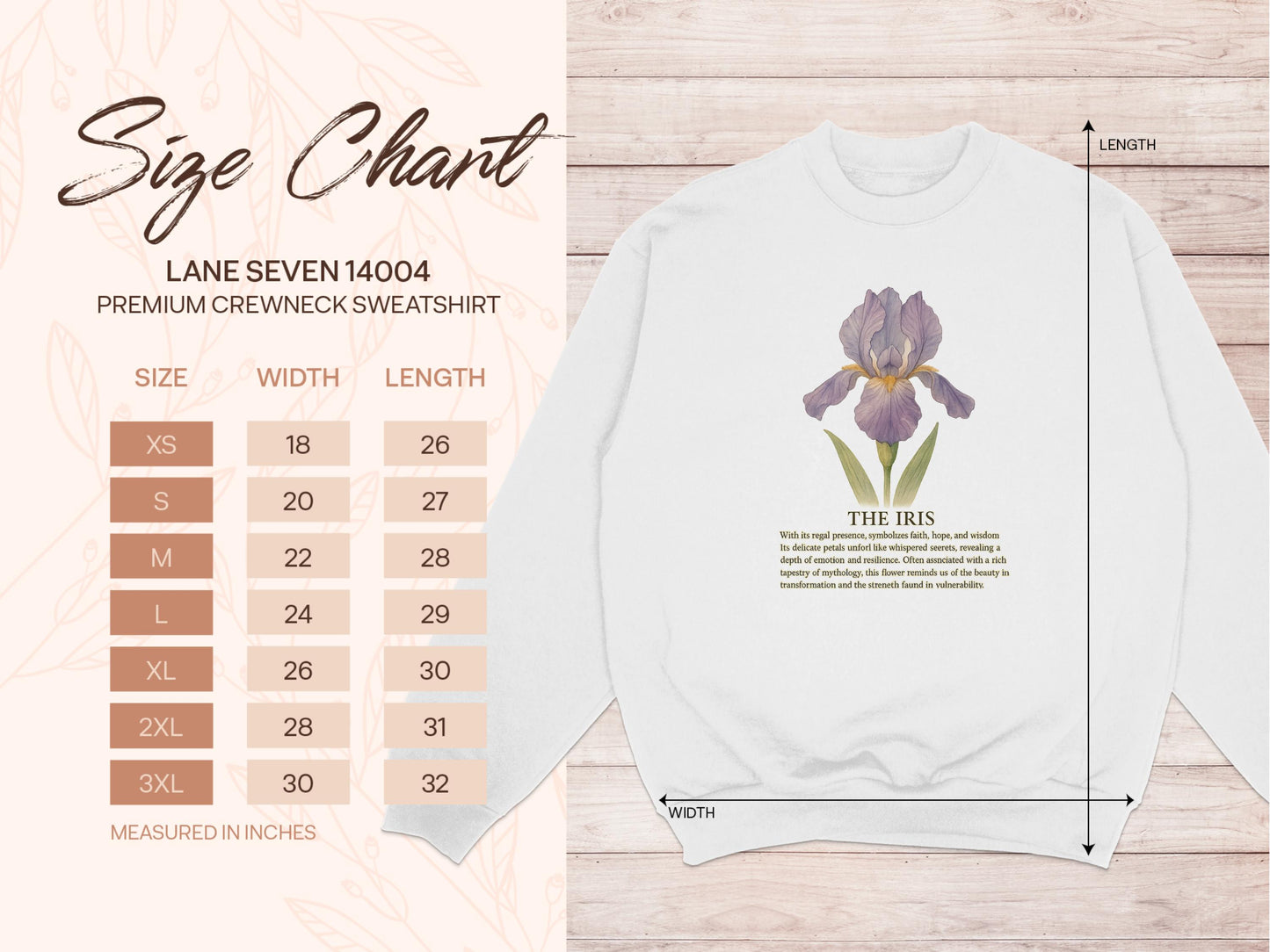 The Iris Flower Graphic Print Premium Crewneck Sweatshirt product