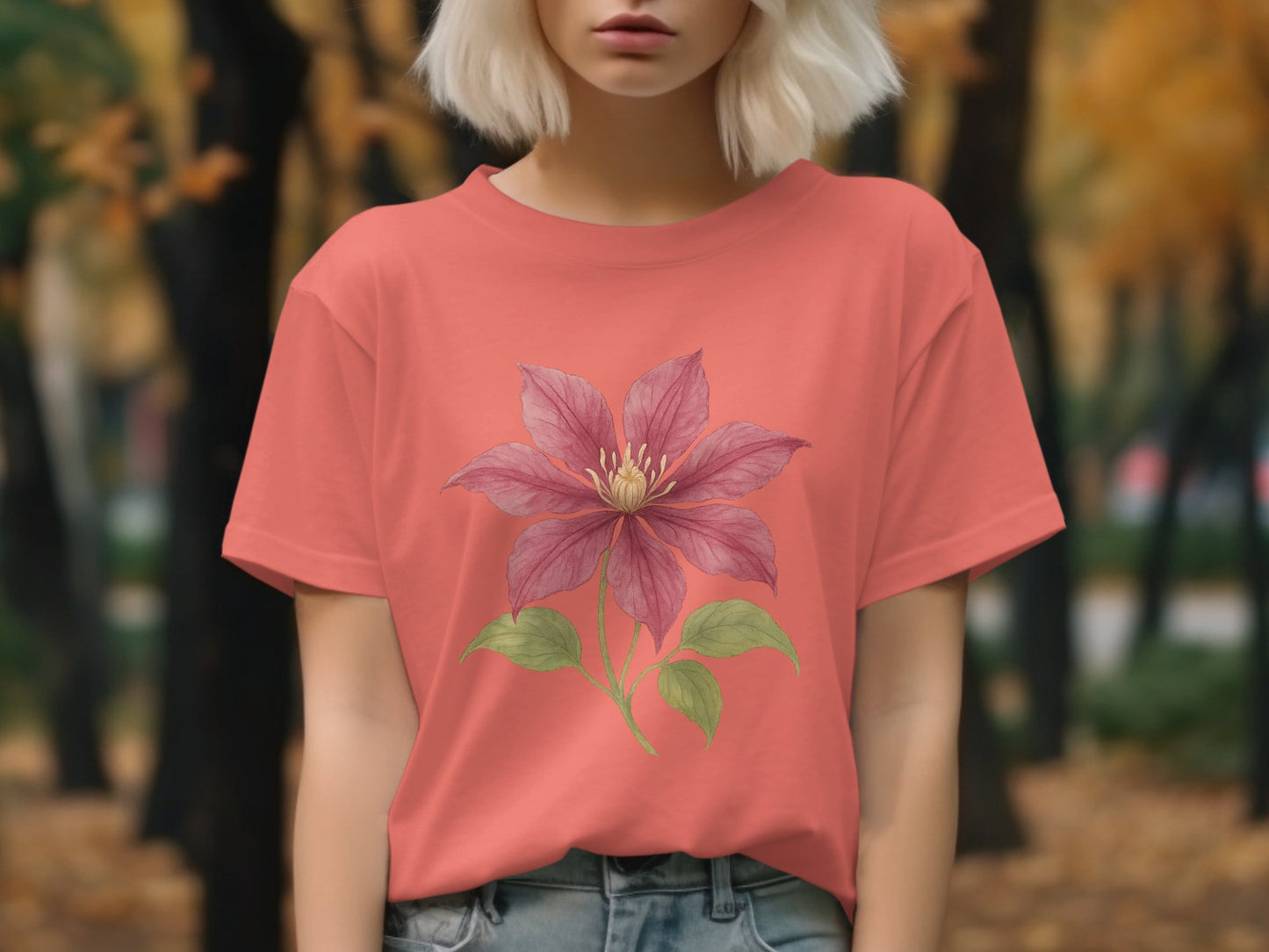 Beautiful Pink Flower Graphic Design T-Shirt product