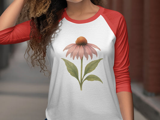 Beautiful Botanical Floral Design Raglan Shirt product type