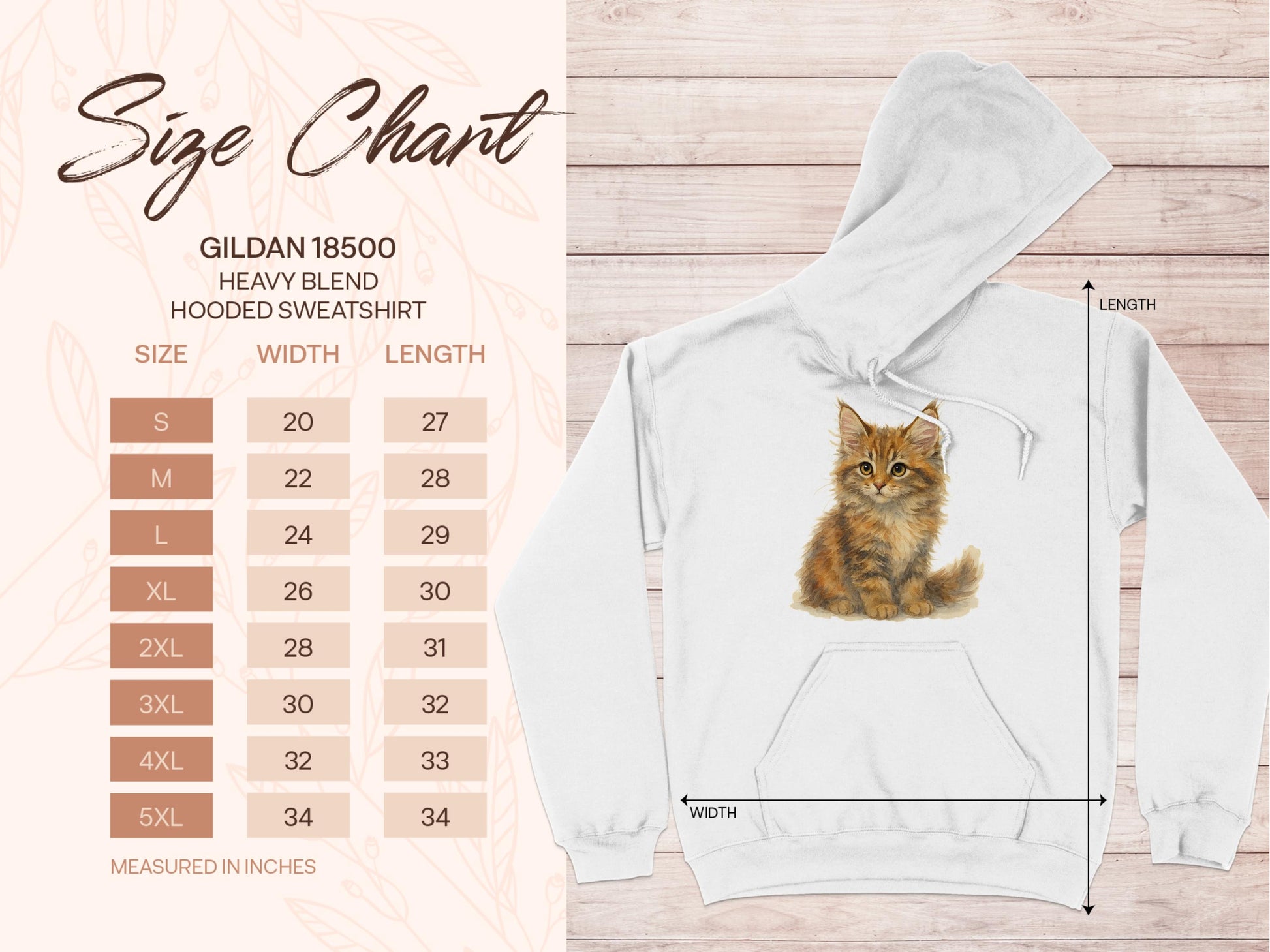Cute Kitten Graphic Hooded Sweatshirt Unisex product type