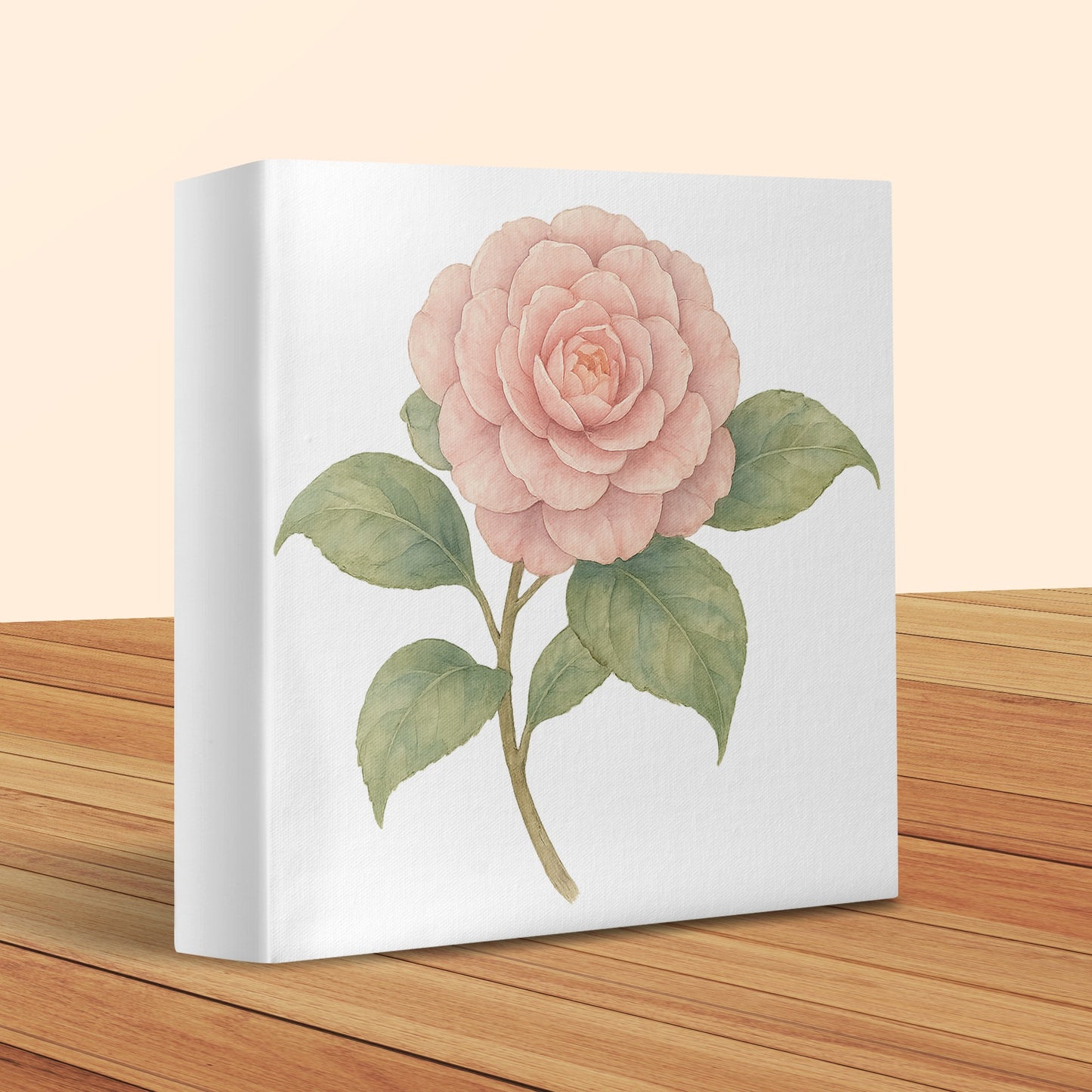 Beautiful Pink Flower Illustration Art Canvas product type