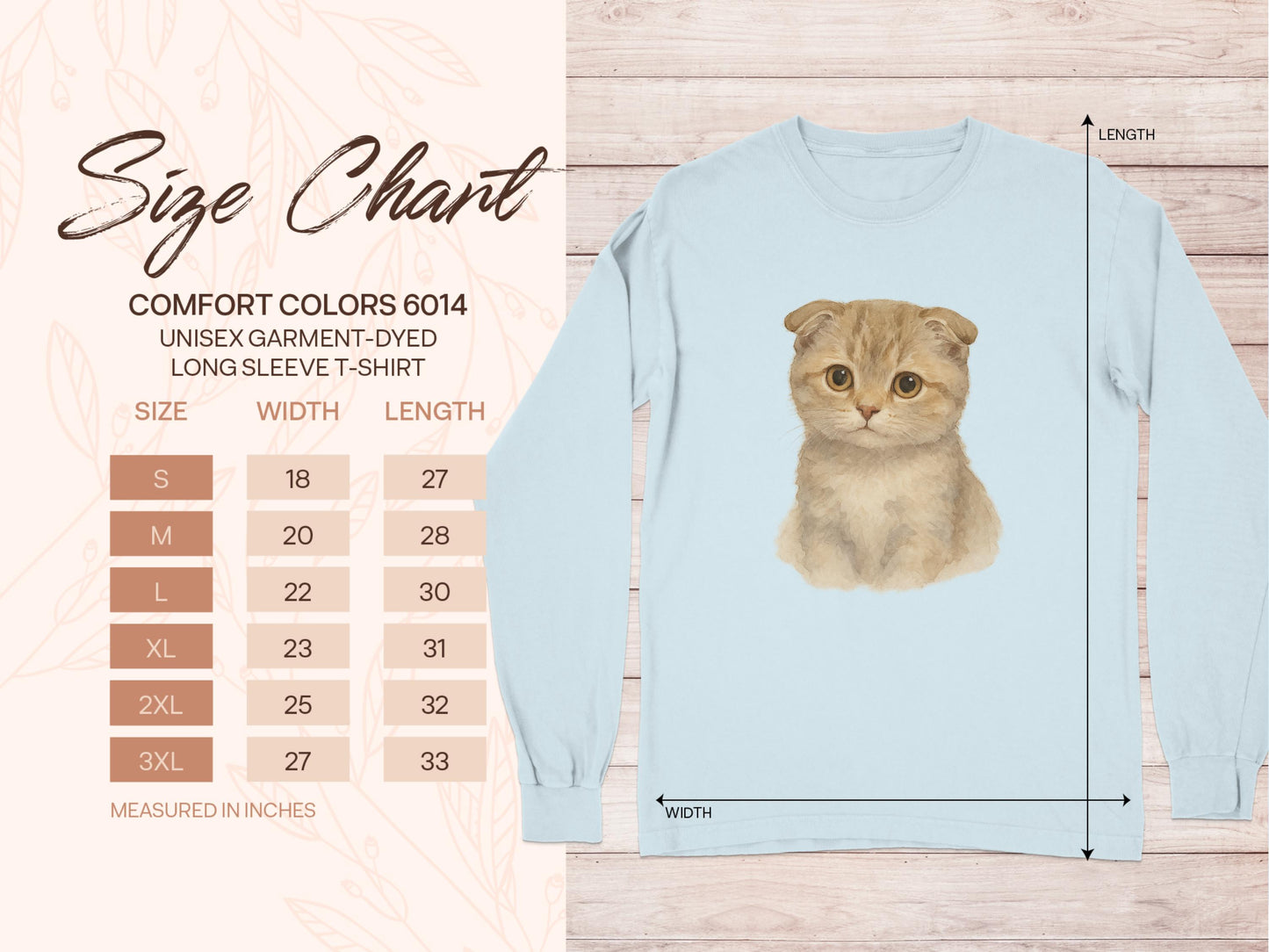 Cute Kitten Print Long Sleeve T-Shirt product type