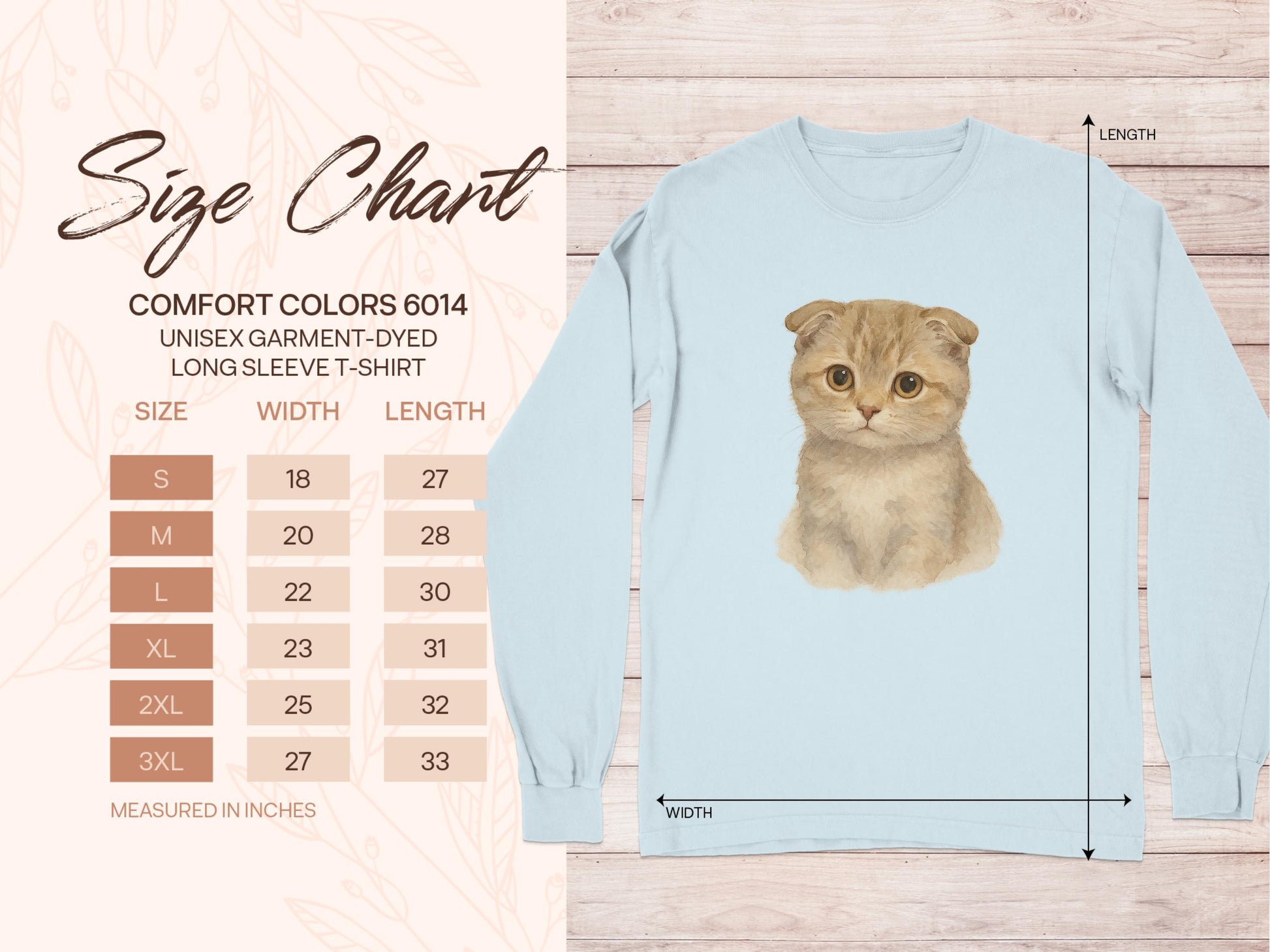 Cute Kitten Print Long Sleeve T-Shirt product type