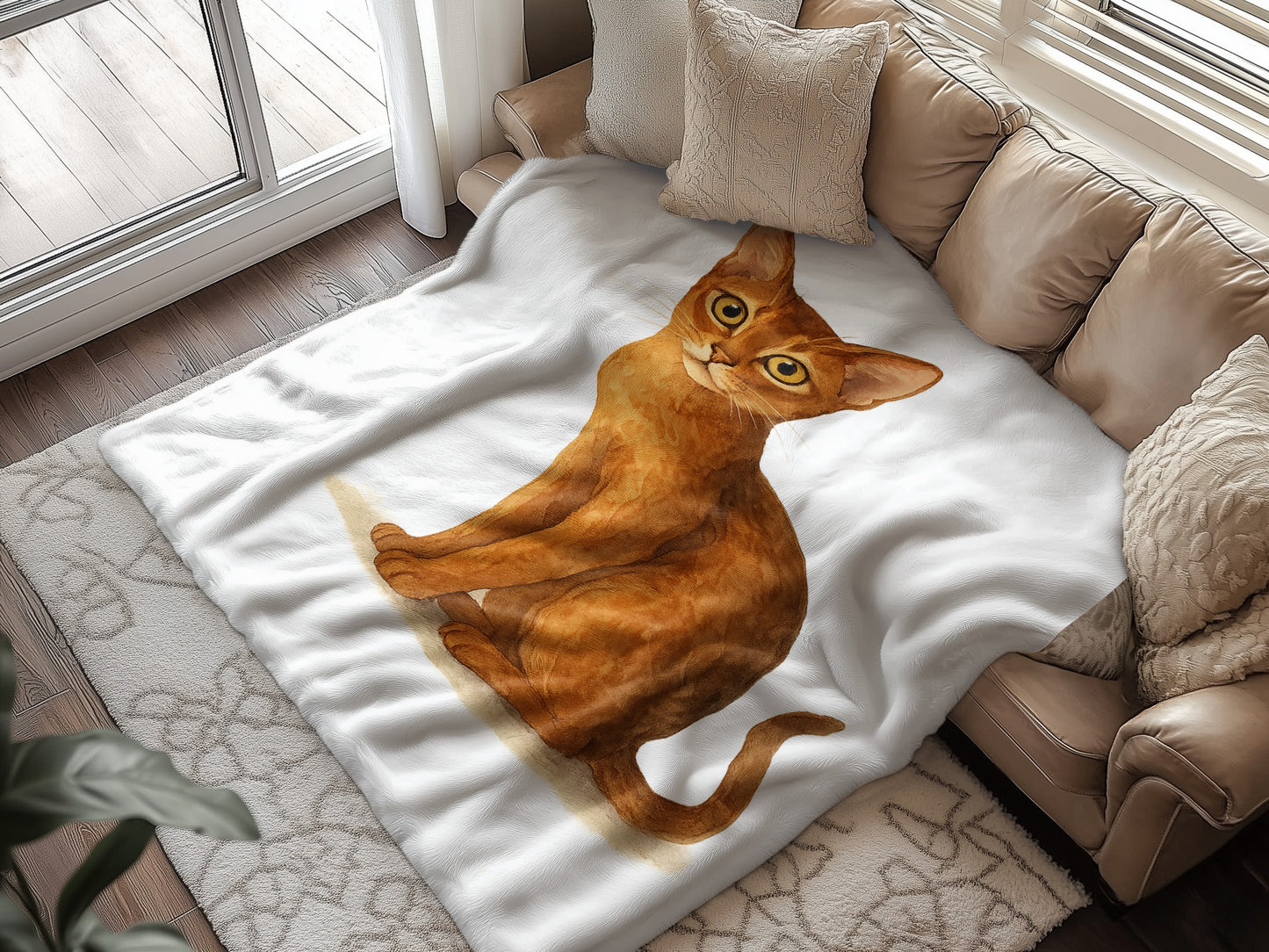Cozy Cat Printed Blanket Sofa Couch Bed Product