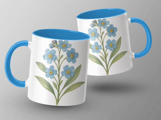 Beautiful Blue Floral Design Ceramic Mug product
