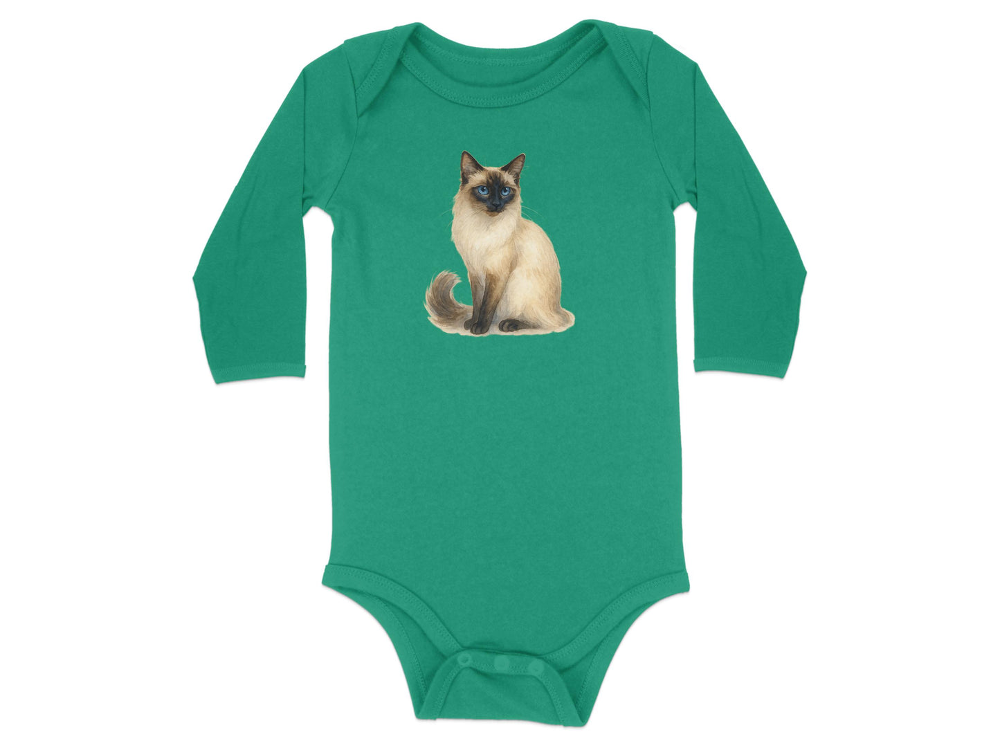 Cute Cat Design Long Sleeve Baby Onesie product