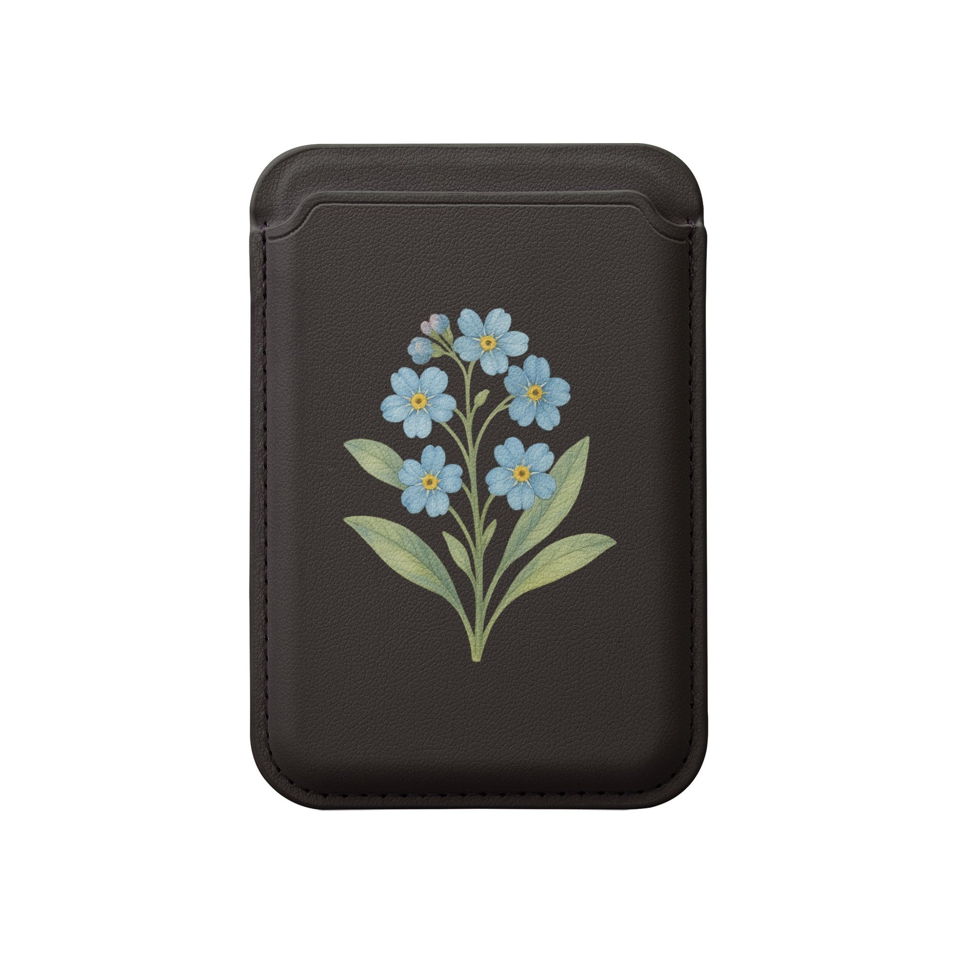 Elegant Wallet with Blue Floral Design product