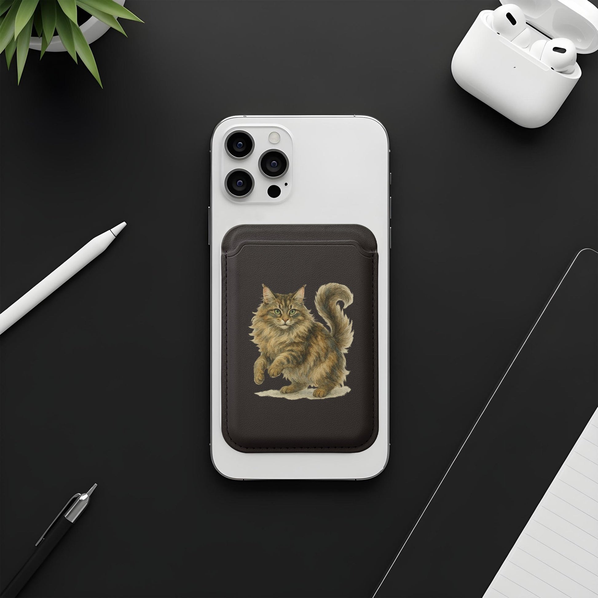 Adorable Cat Print Phone Card Holder Accessory product type