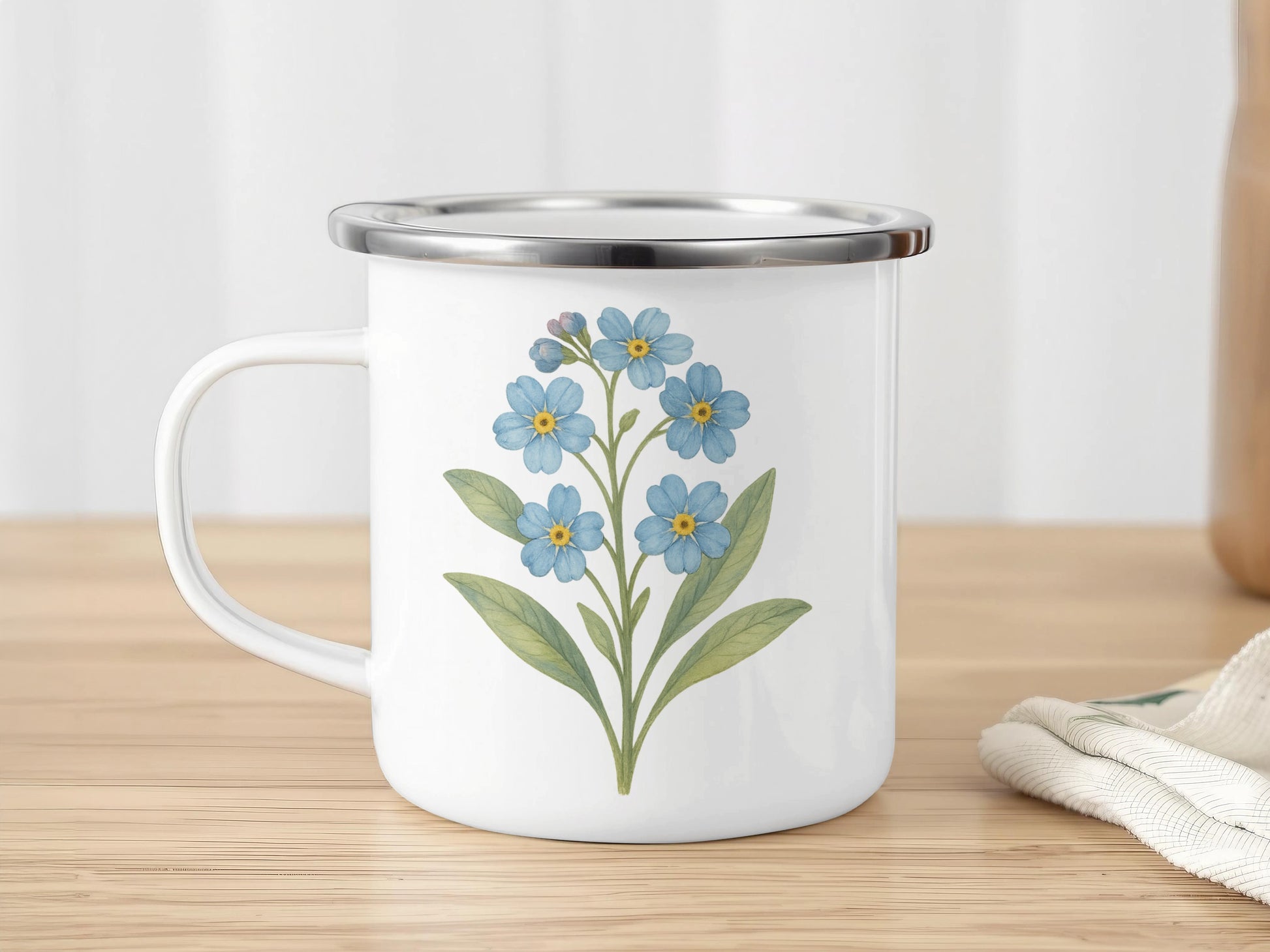 Elegant Floral Design Blue Flower Coffee Mug product