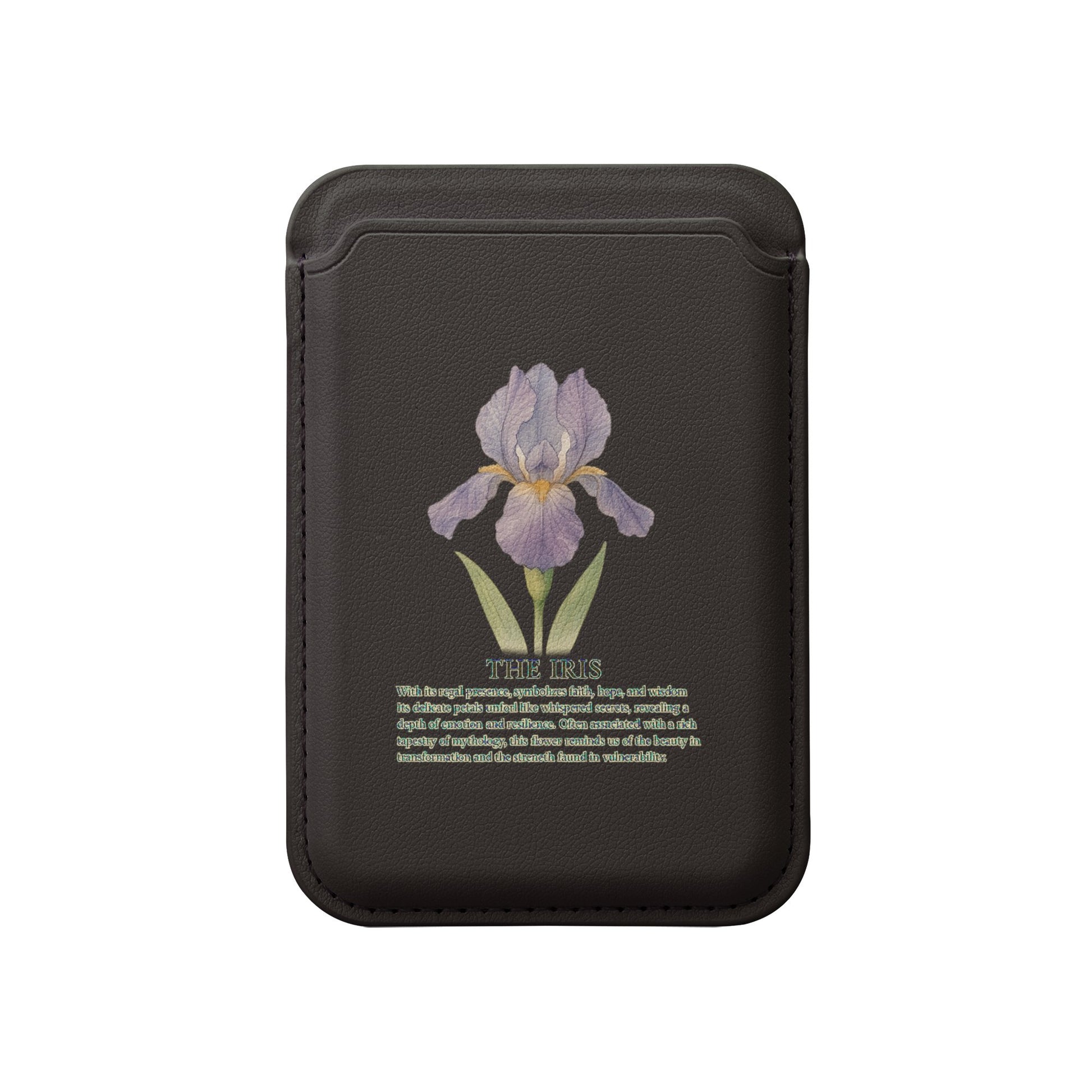 Elegant Iris Flower Print Phone Wallet Product