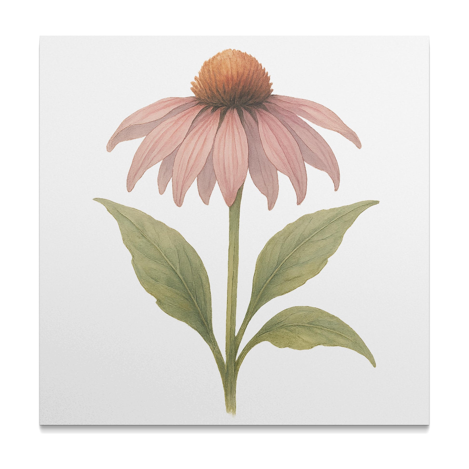 Charming Pink and Green Flower Design Art Print product