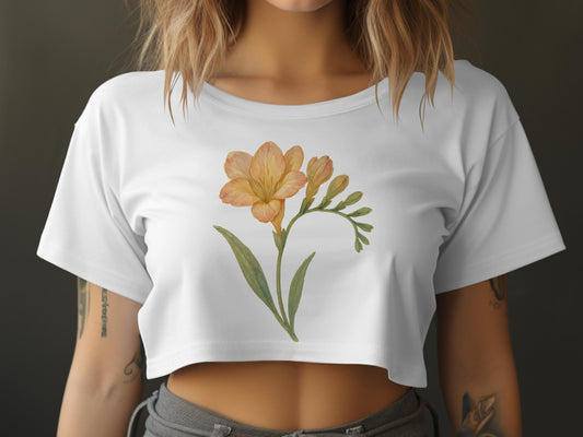 Floral Print Casual Chic Crop Top Shirt product
