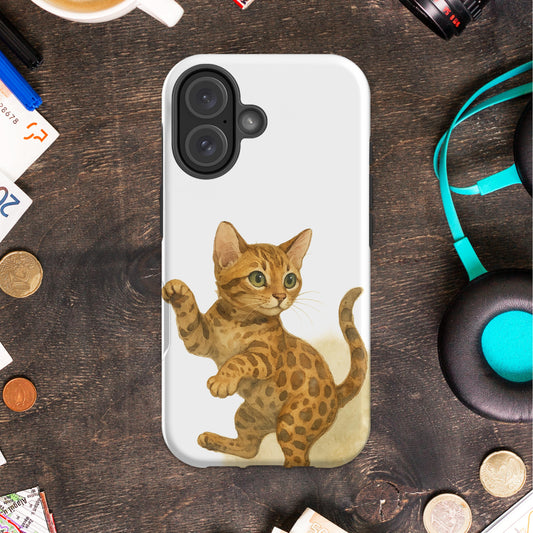Cute Jumping Kitten Design on Phone Case product
