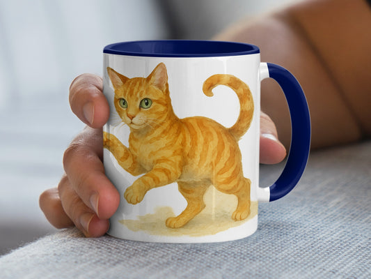 Playful Orange Cat Design Coffee Mug product