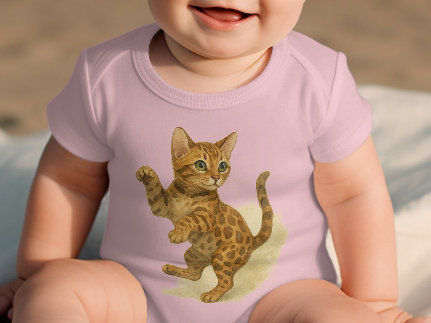 Cute Baby Outfit Featuring Adorable Kitten Design product type