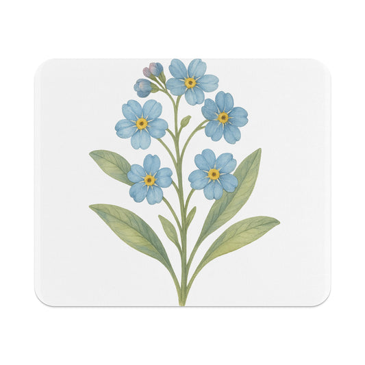 Blue Floral Design Mouse Pad Botanical Pattern product