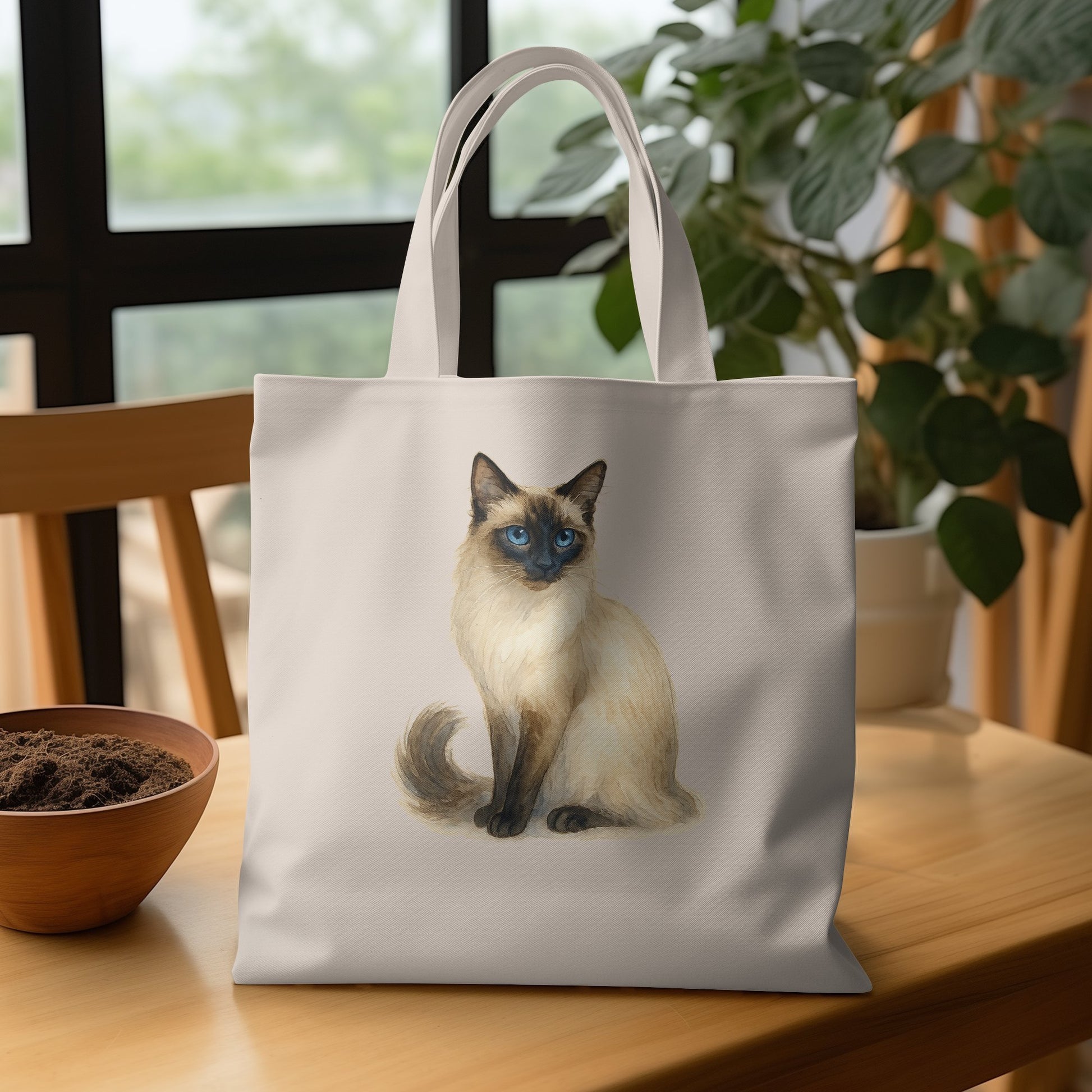 Siamese Cat Print Adorns Chic Totebag Product