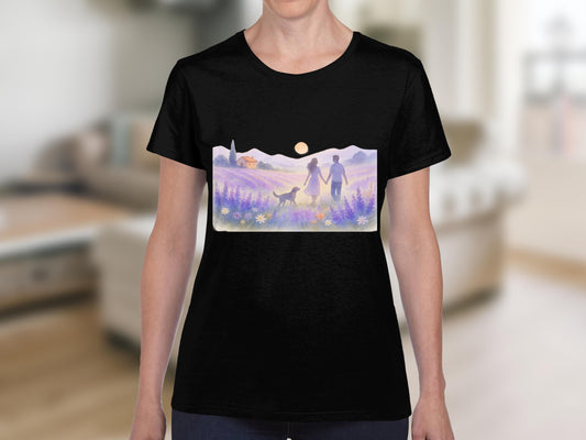 Serene Sunset Family Scene Graphic T Shirt product type