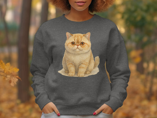 Adorable Cat Graphic Print Long Sleeve Sweatshirt product