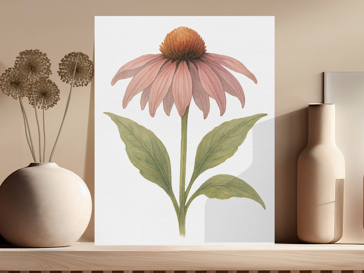 Pink Flower Botanical Wall Art for Home Decor product