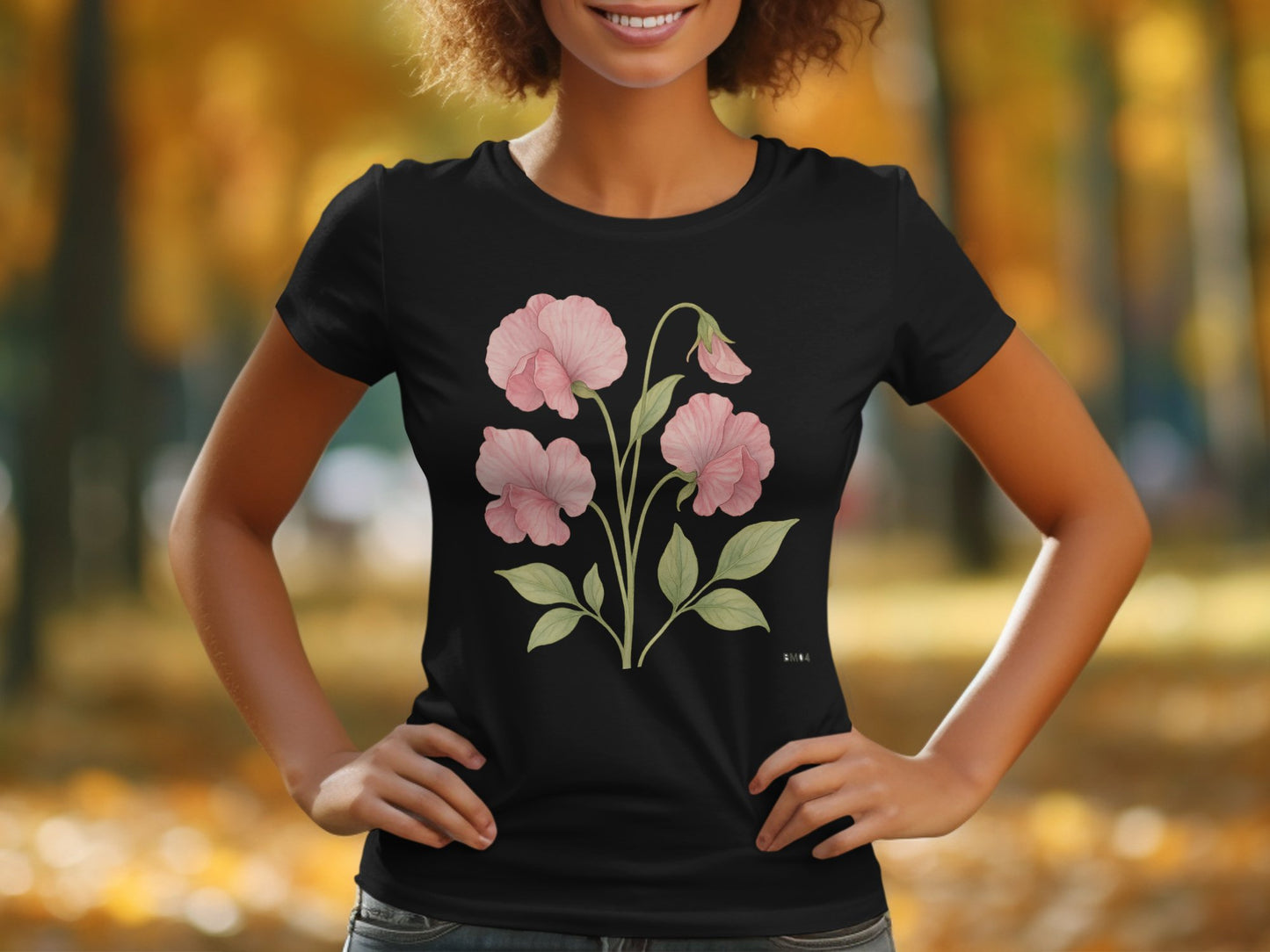 Floral Graphic Design T-Shirt Short Sleeve Fashion product