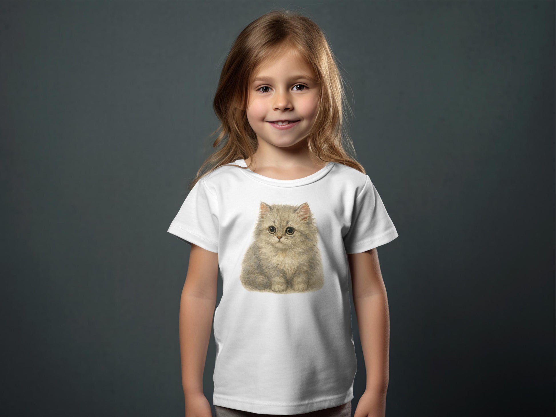 Adorable Kitten Graphic Tee Top for Kids product type