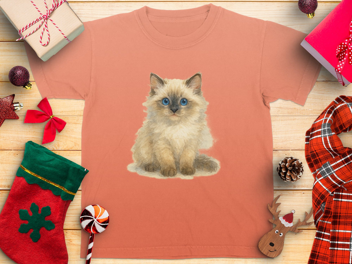 Cute Kitten with Blue Eyes Graphic Tshirt product type