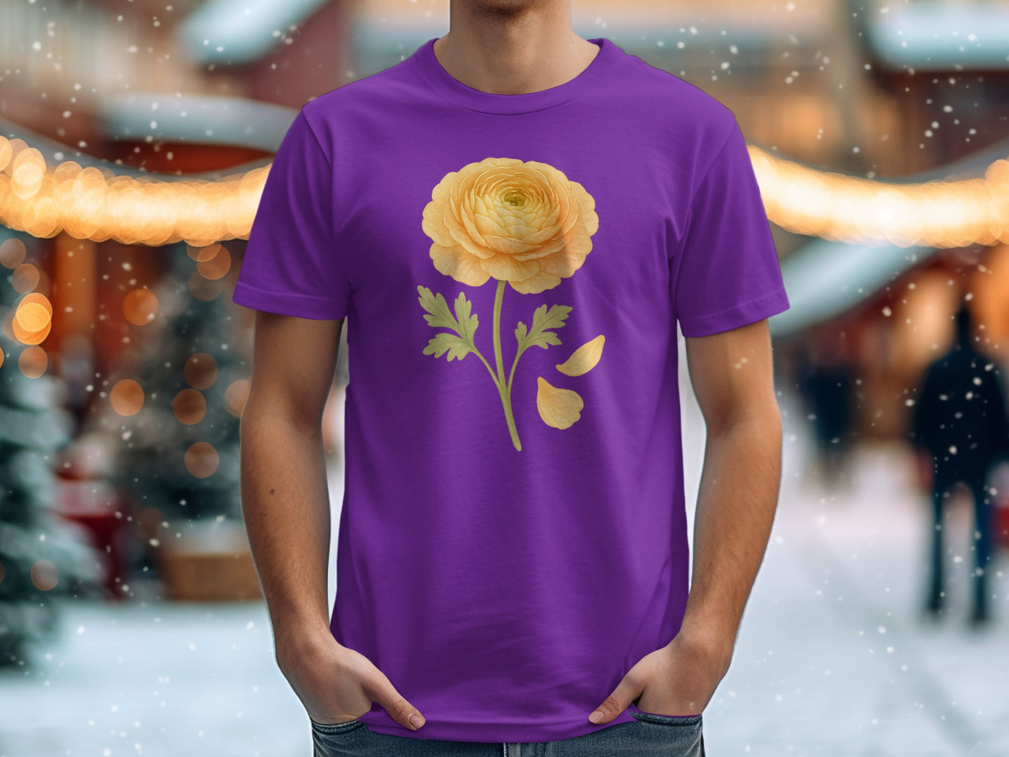 Yellow Flower Graphic Design Casual Wear T-Shirt product